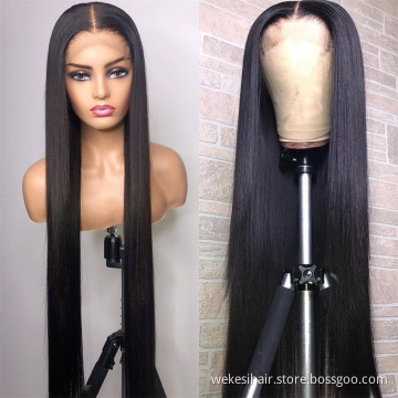 100% REAL HUMAN HAIR Bone Straight Lace Wig, Hd Lace Frontal Wigs Transparent Lace Wig,Natural lace front wigs for black women